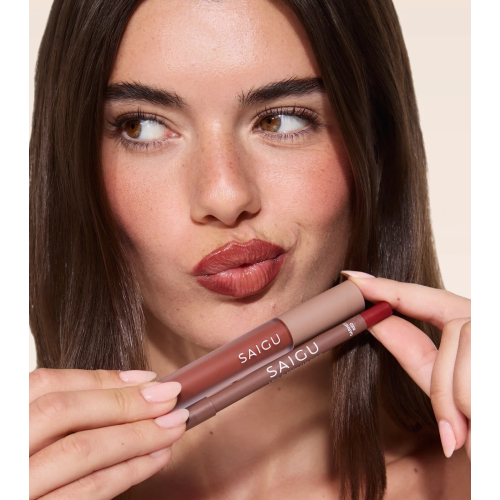 Saigu Cosmetics - Crayon à lèvres soyeux - Garnet Red