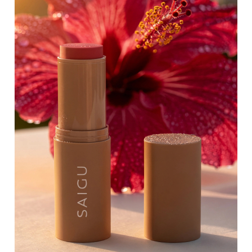 Saigu Cosmetics - *Mediterranean Glow* - Blush stick Melting Blush - Wild Hibiscus