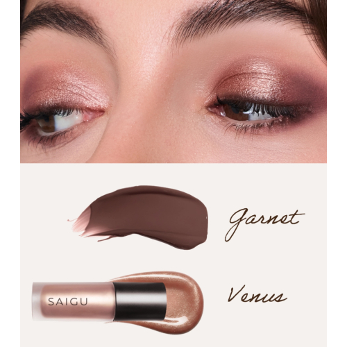 Saigu Cosmetics - Ombre à paupières liquide One Touch Matte - Garnet