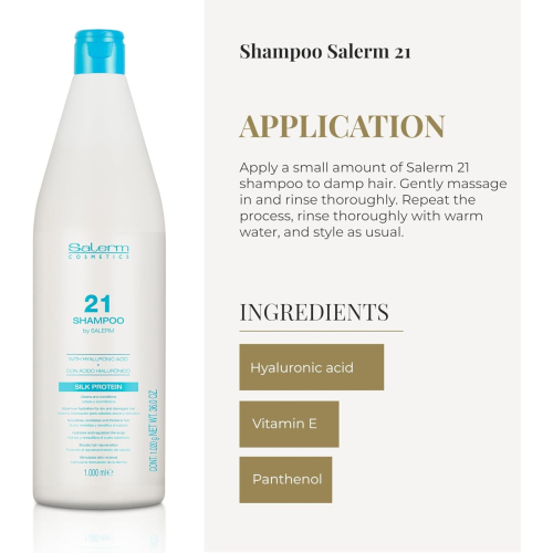Salerm - *Salerm 21* - Shampoing à l'acide hyaluronique Silk Protein