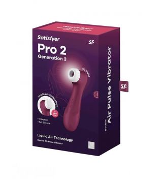 Satisfyer - Stimulateur clitoridien Pro 2 Generation 3 App Connect - Bordeaux