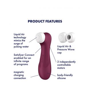 Satisfyer - Stimulateur clitoridien Pro 2 Generation 3 App Connect - Bordeaux