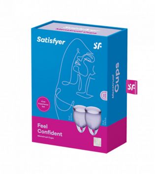 Satisfyer - Kit de coupes menstruelles Feel Confident (15 + 20 ml) - Violet
