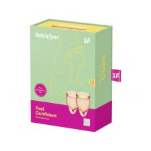 Satisfyer - Kit Coupe Menstruelle Feel Confident (15 + 20 ml) - Orange