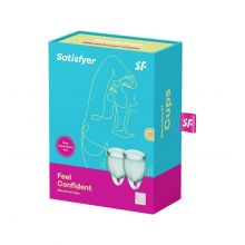 Satisfyer - Kit coupe menstruelle Feel Confident (15 + 20 ml) - Vert foncé