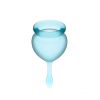 Satisfyer - Kit coupe menstruelle Feel Good (15 + 20 ml) - Bleu clair