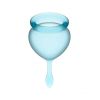 Satisfyer - Kit coupe menstruelle Feel Good (15 + 20 ml) - Bleu clair