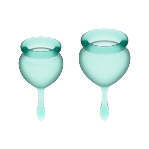 Satisfyer - Kit coupe menstruelle Feel Good (15 + 20 ml) - Vert foncé