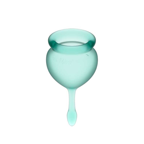 Satisfyer - Kit coupe menstruelle Feel Good (15 + 20 ml) - Vert foncé