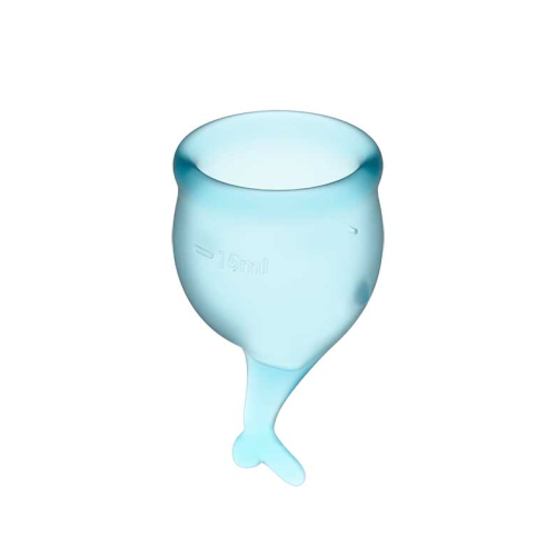 Satisfyer - Kit coupe menstruelle Feel Secure (15 + 20 ml) - Bleu clair