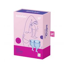 Satisfyer - Kit Coupe Menstruelle Feel Secure (15 + 20 ml) - Bleu Foncé