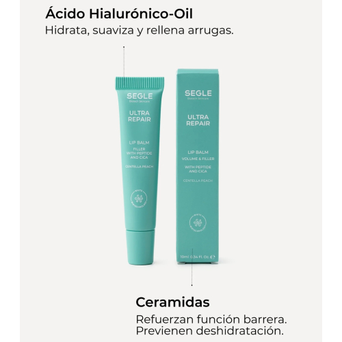 SEGLE - Baume à lèvres aux peptides Ultra repair - Centella Peach