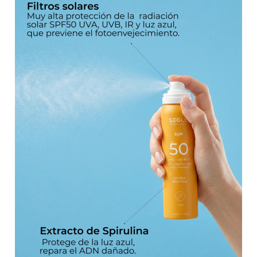SEGLE - Brume solaire invisible SPF50+ - 200ml