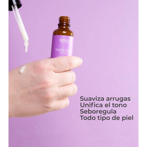 SEGLE - Sérum visage anti-âge nuit Tinolvital - Peau sensible