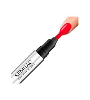 Semilac - Vernis à ongles semi-permanent sur bâton Marker One Step Hybrid - S550: Pure Red
