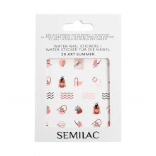 Semilac - Stickers pour ongles à base d'eau - 20: Art Summer