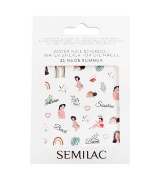 Semilac - Stickers pour ongles à base d'eau - 21: Nude Summer
