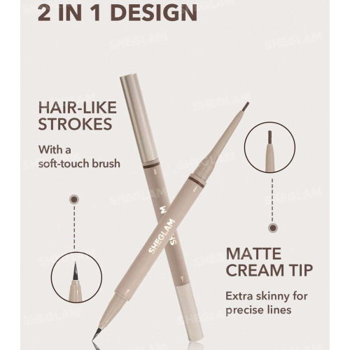 SHEGLAM - Crayon à sourcils 2 en 1 Brows On Demand - Auburn