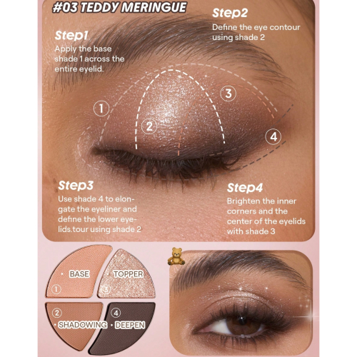 SHEGLAM - Mini palette de fards à paupières Daydreamer - Teddy Meringue