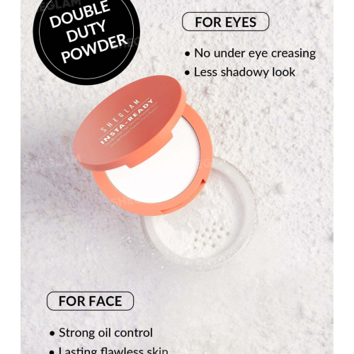 SHEGLAM - Poudre fixante pour le visage et le contour Insta-Ready - Translucent