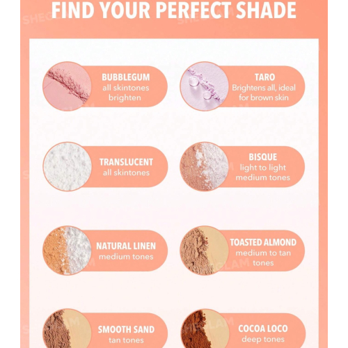 SHEGLAM - Poudre fixante pour le visage et le contour Insta-Ready - Translucent