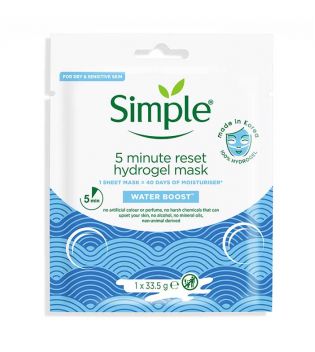 Simple - Masque Hydrogel 5 Minute resest Water Boost