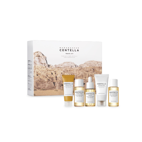 SKIN1004. - Kit de voyage nettoyant, ampoule, tonique, crème, huile nettoyante à la centella de Madagascar