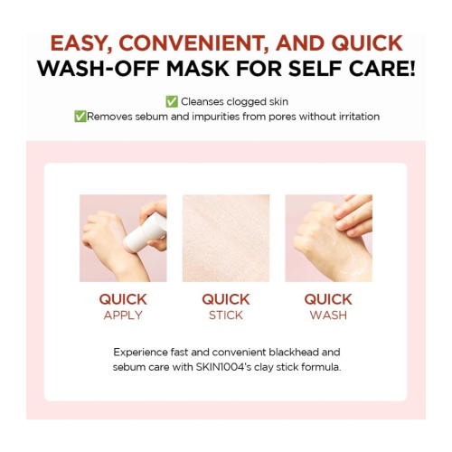 SKIN1004. - *Poremizing* - Masque visage à l'argile Centella de Madagascar Quick Clay Stick Mask