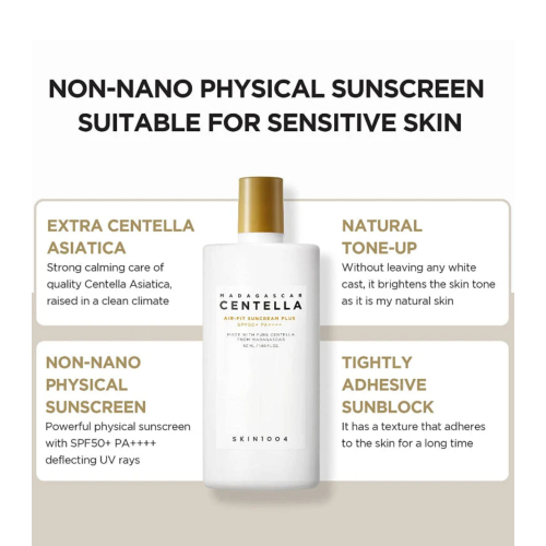 SKIN1004 - Crème solaire à la Centella Asiatica de Madagascar SPF50+ PA++++ Air-Fit