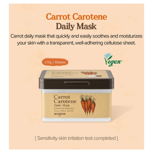 Skinfood - Masque quotidien Carrot Carotene - 30 pièces