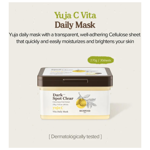 Skinfood - Masque visage quotidien Yuja C Vita - 30 pièces