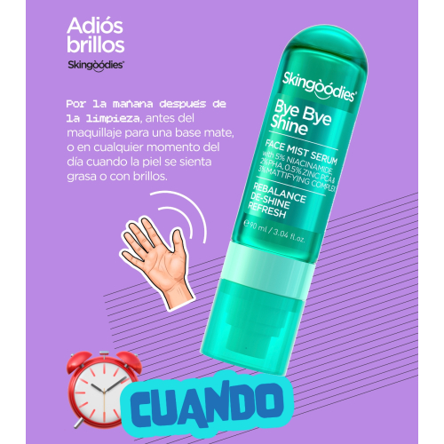 Skingoodies - Sérum visage en brume oil-control - Bye Bye Shine