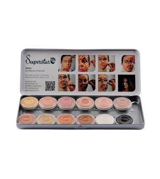 Superstar - Palette de 12 Aquacolors de base pour le visage et le corps Skin Tone