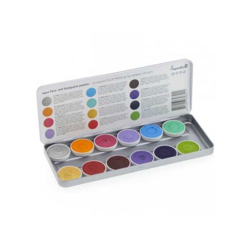 Superstar - Palette de 12 Aquacolors pour le visage et le corps by Syl Verberk