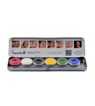 Superstar - Palette de 6 aquacolors de base pour le visage et le corps Bright