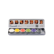 Superstar - Palette de 6 couleurs basiques aqua pour le visage et le corps Halloween