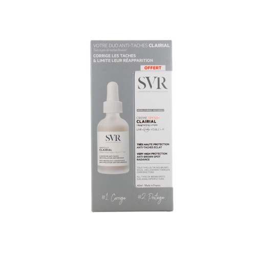 SVR - *Clairial* - Sérum concentré anti-taches, anti-pollution et anti-rechute Ampoule + Cadeau Crème éclaircissante anti-taches SPF50+