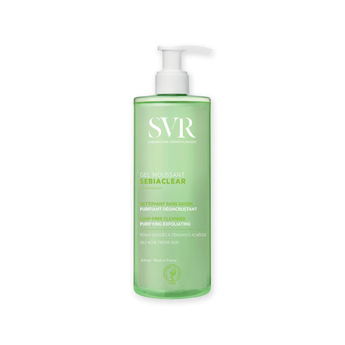 SVR - *Sebiaclear* - Nettoyant moussant purifiant et détartrant visage et corps - Peaux sensibles, mixtes à grasses