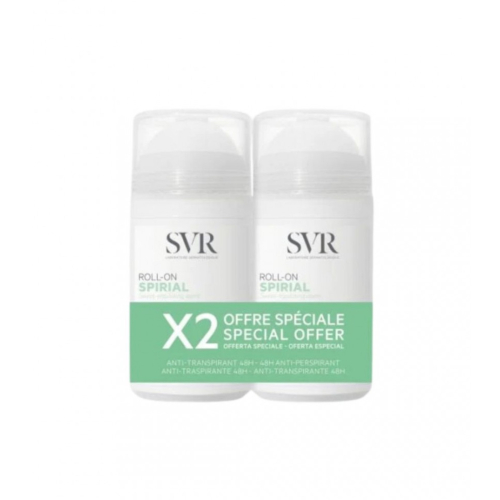 SVR - *Spirial* - Pack 2 déodorants roll-on anti-transpirants intenses