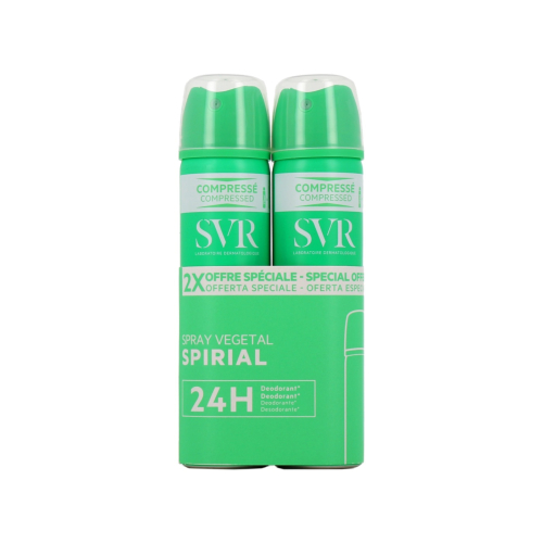 SVR - *Spirial* - Pack de 2 déodorants végétaux en spray anti-humidité 24 heures