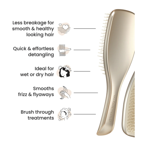 Tangle Teezer - Brosse démêlante avec manche The Ultimate Detangler Chrome - Champagne Gold