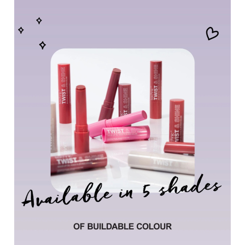 Technic Cosmetics - Huile à lèvres solide avec couleur Twist & Shine - Clear Sparkle