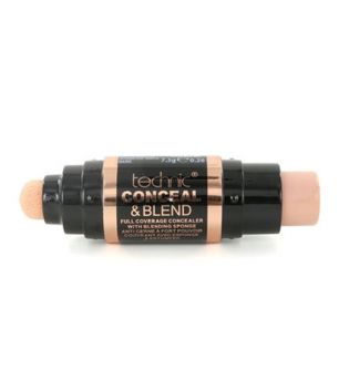 Technic Cosmetics - Correcteur avec à estomper éponge Conceal & Blend - Dark