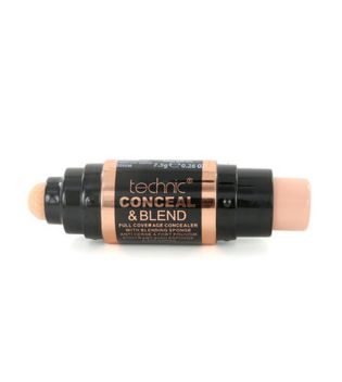 Technic Cosmetics - Correcteur avec à estomper éponge Conceal & Blend - Medium