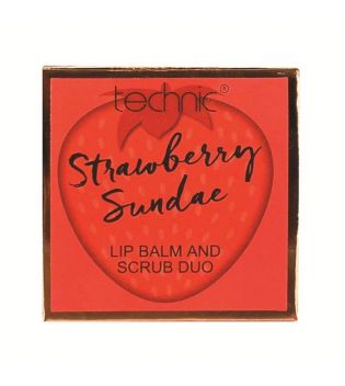 Technic Cosmetics - Duo baume à lèvres et gommage - Strawberry Sundae