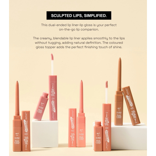 Technic Cosmetics  - Duo crayon à lèvres et gloss Line & Shine - Yours but better