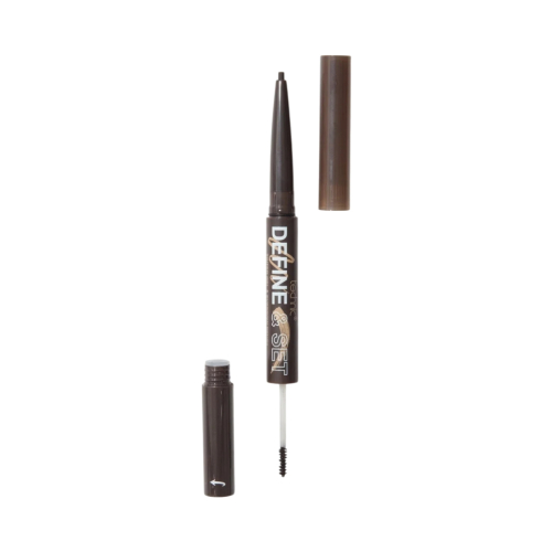 Technic Cosmetics - Crayon à sourcils + Gel teinté Define & Set - Dark Brown