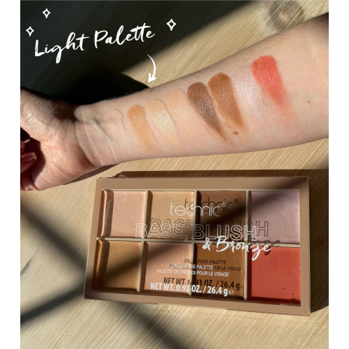 Technic Cosmetics - Palette de crèmes pour le visage, fond de teint, blush et poudre bronzante - Light