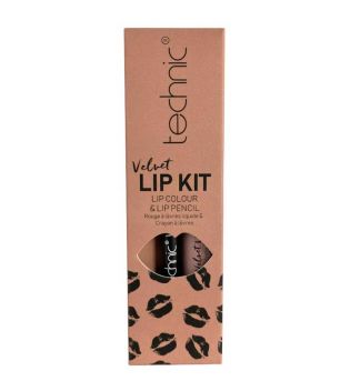 Technic Cosmetics - Lipliner + Rouge à lèvres liquide Velvet Lip Kit - Tea Rose