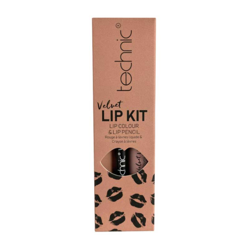 Technic Cosmetics - Lipliner + Rouge à lèvres liquide Velvet Lip Kit - Tea Rose